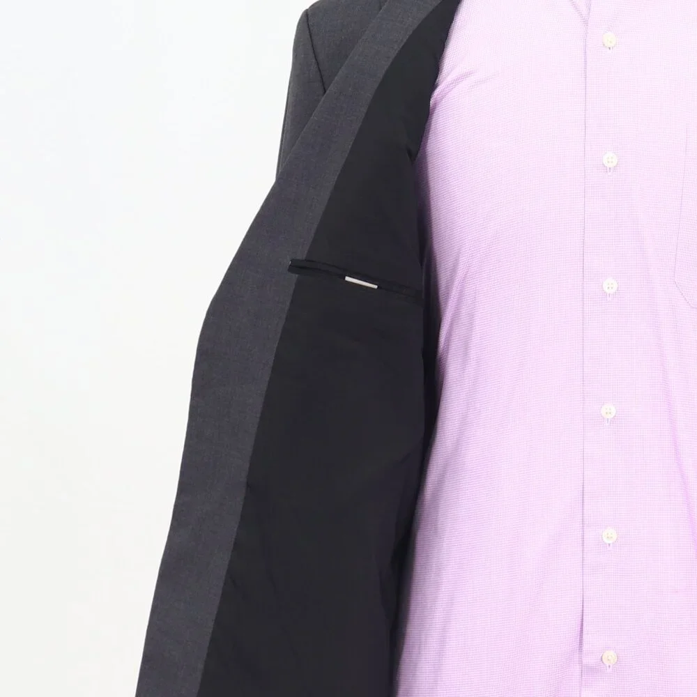 Ralph Lauren 44R Gray Blazer Sport Coat Jacket 2-Button Solid T428